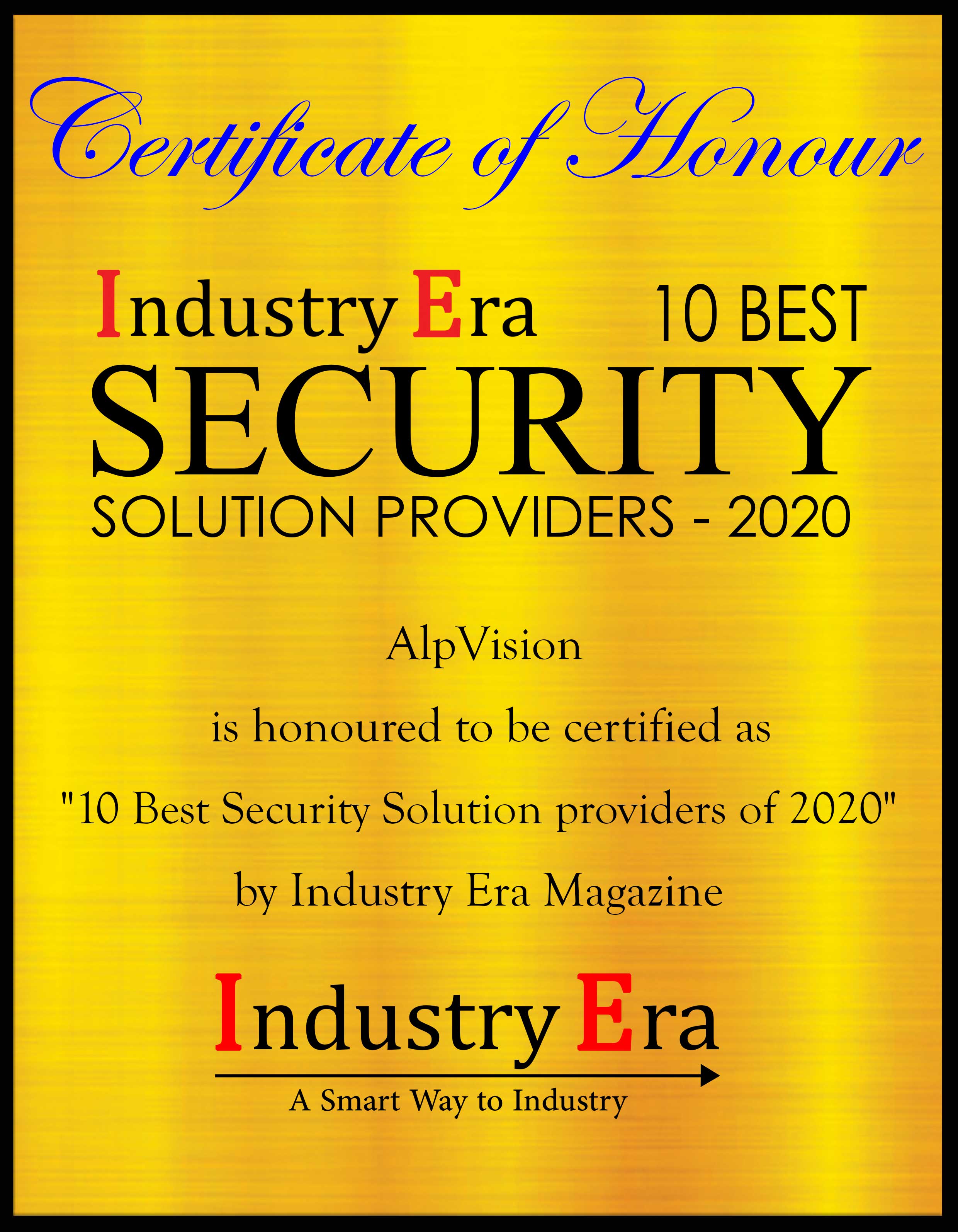 Dr. Martin Kutter President & Dr. Fred Jordan CEO AlpVision, 10 Best Security Solution Providers of 2020
