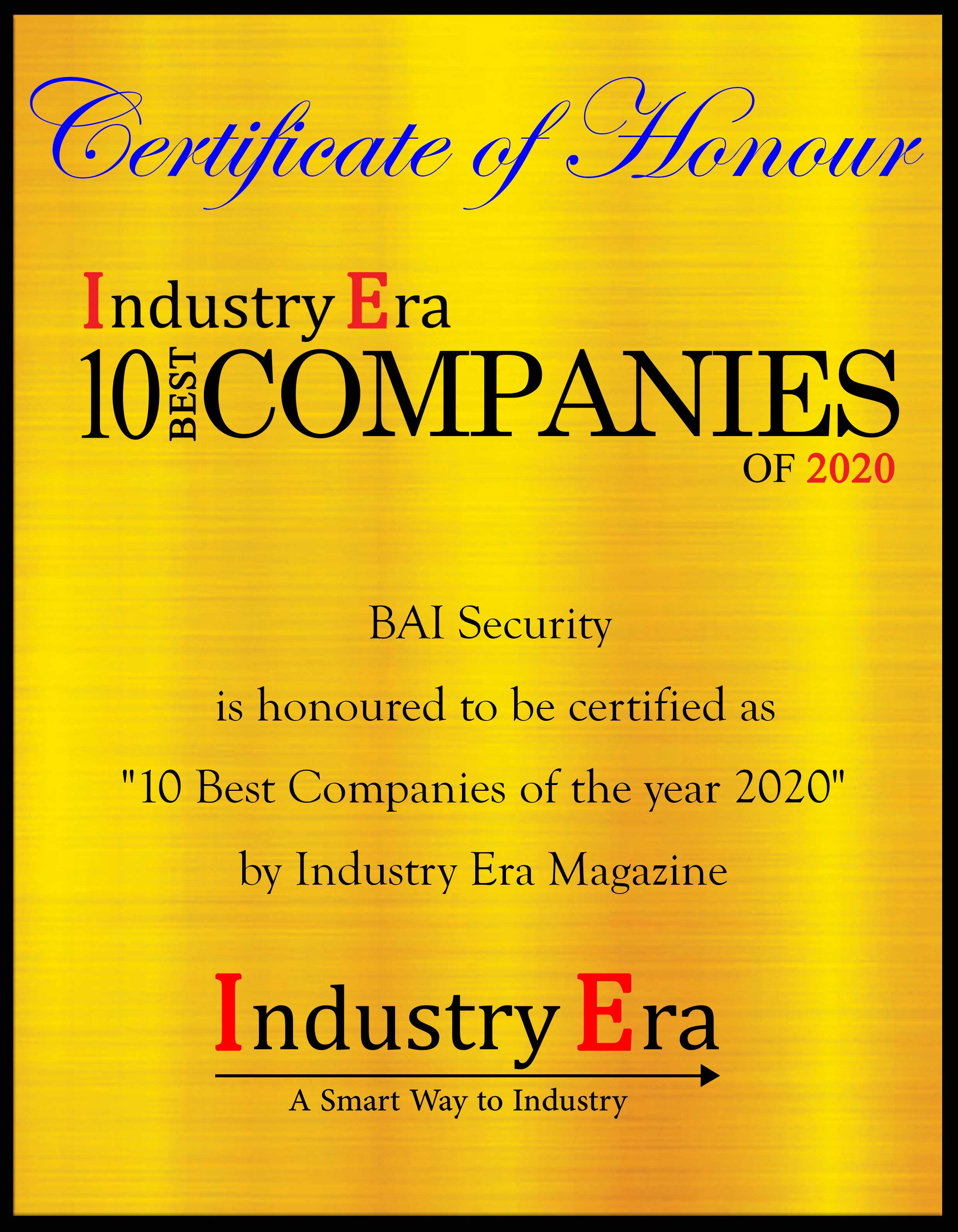 Michael Bruck President & CEO BAI Security 10 Best Companies of Year the 2020